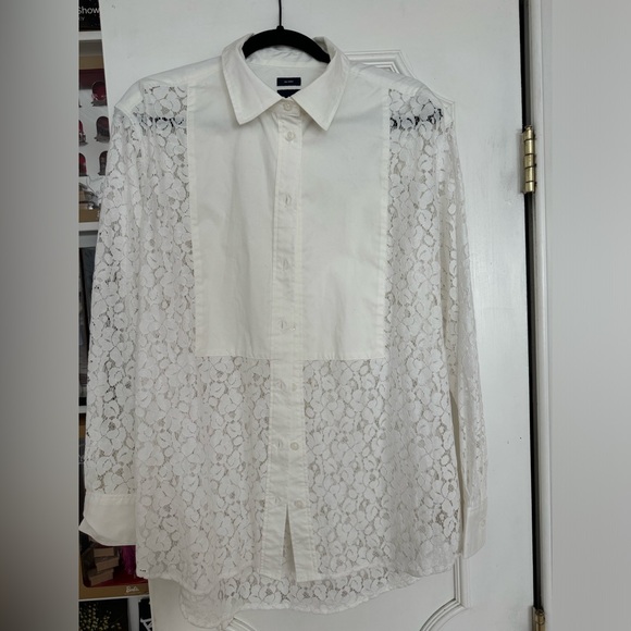 Gap lace button down never worn size M - Picture 1 of 6
